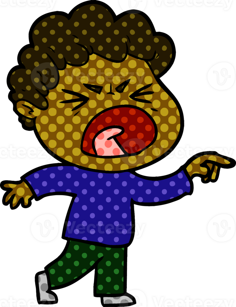 cartoon furious man drawing png