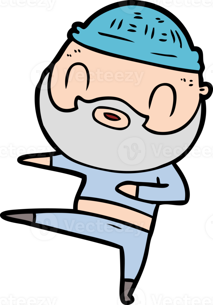 cartoon bearded man drawing png