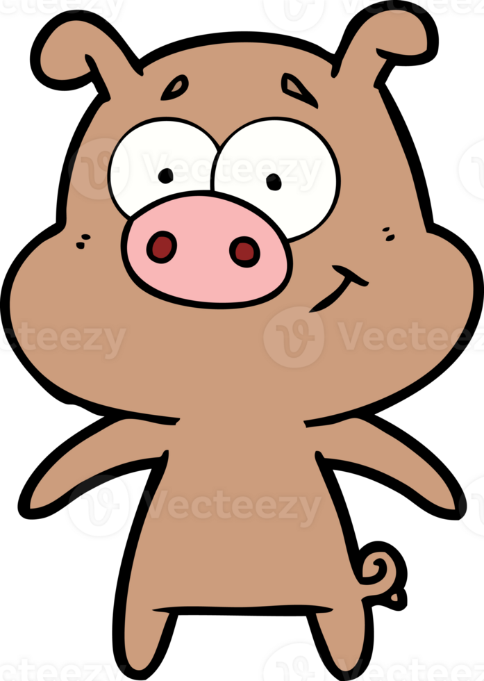 gelukkig tekenfilm varken tekening png