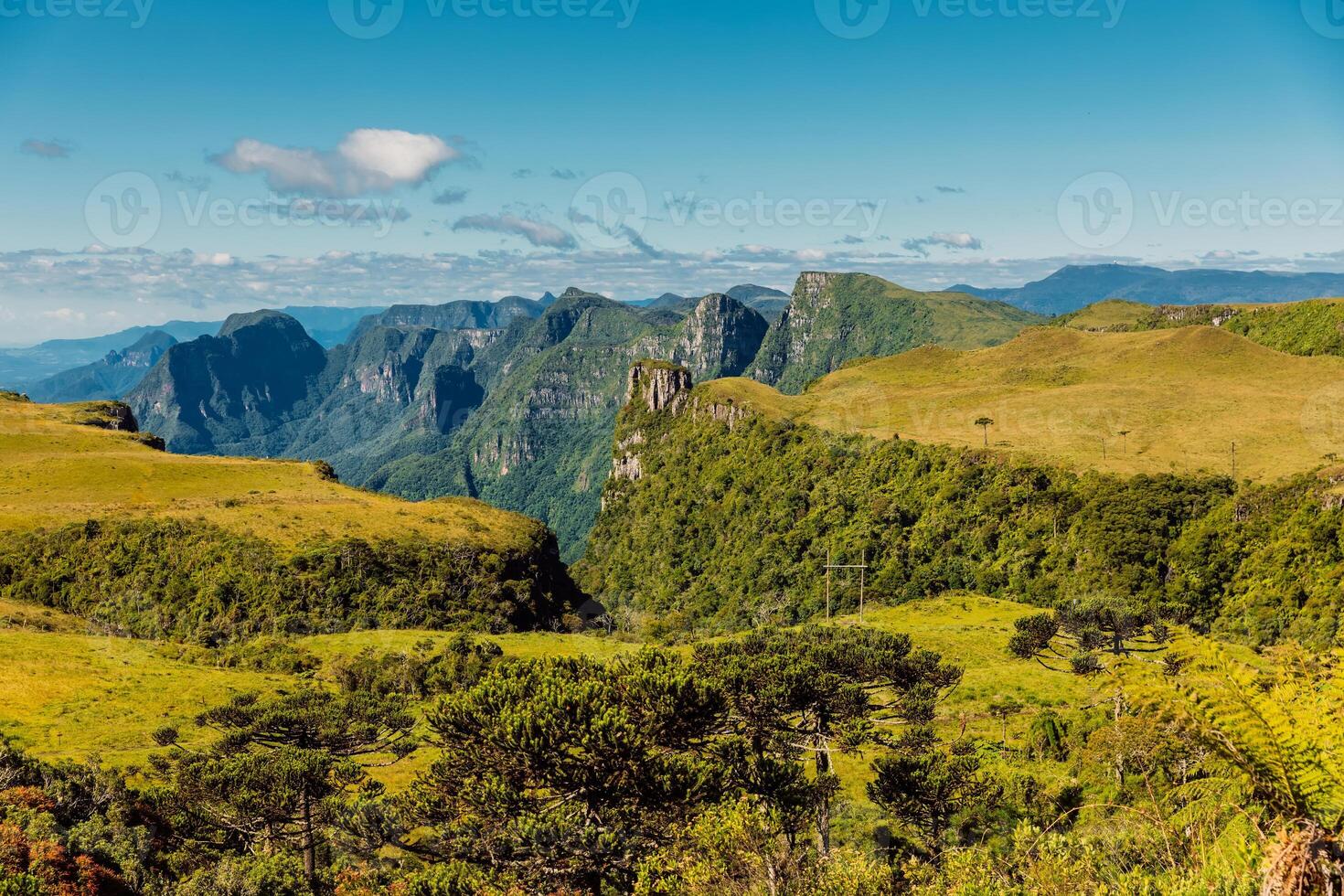 Landscape with Espraiado canyon in Santa Catarina, Brazil. photo