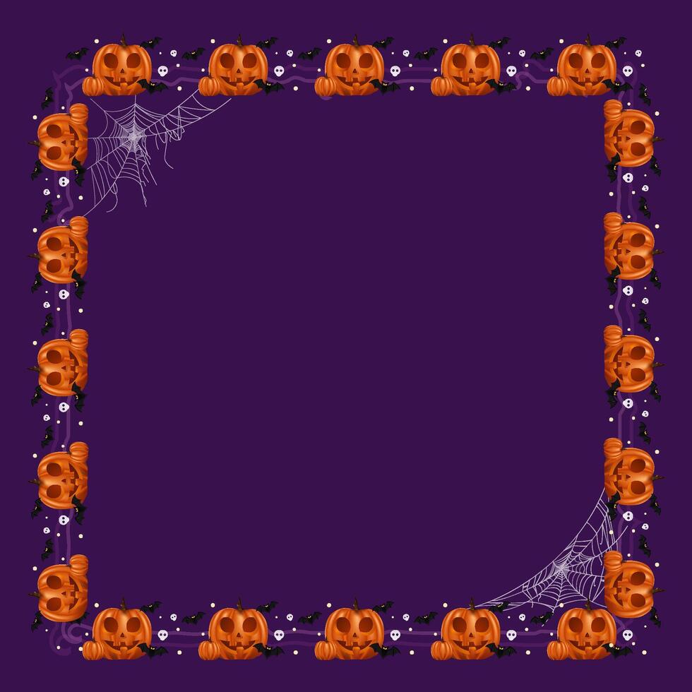 Spooky Halloween frame vector