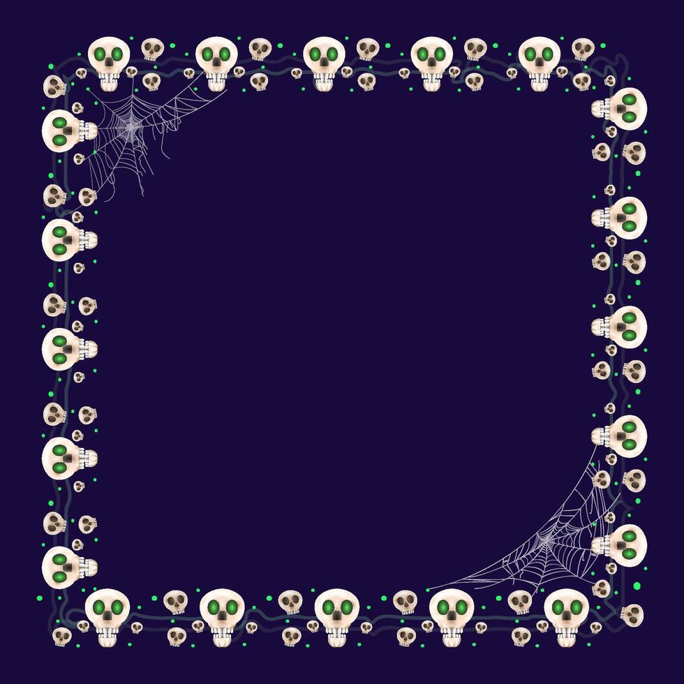 Halloween party Frame premium vector
