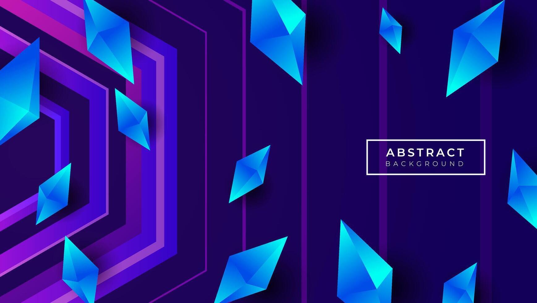 Purple hexagonal background, Abstract Background, 3d Diamonds Background Premium vector