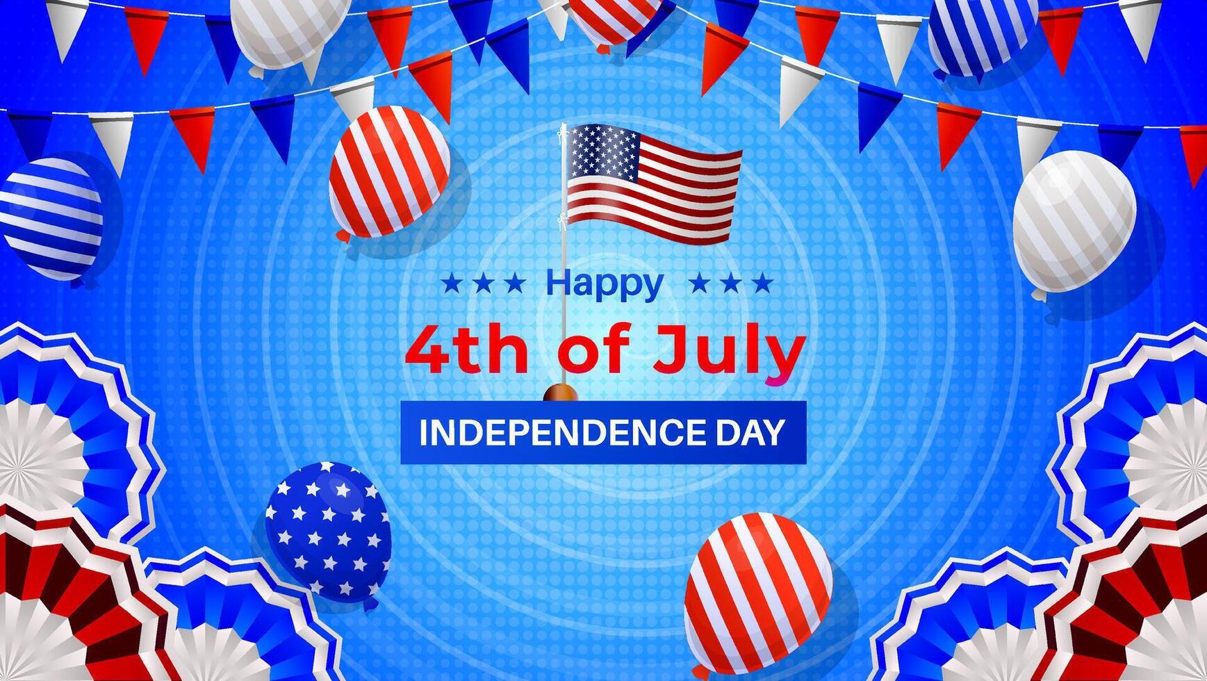 Independence day of america 4th july background suitable for banner and greeting card premium vector