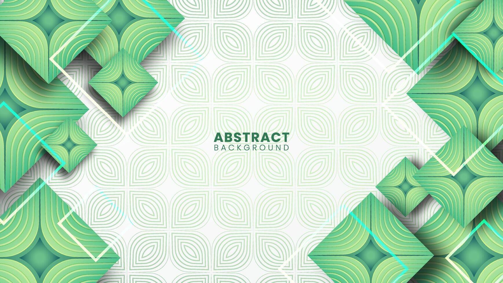 Abstract Background with 3D Shapes premium vector