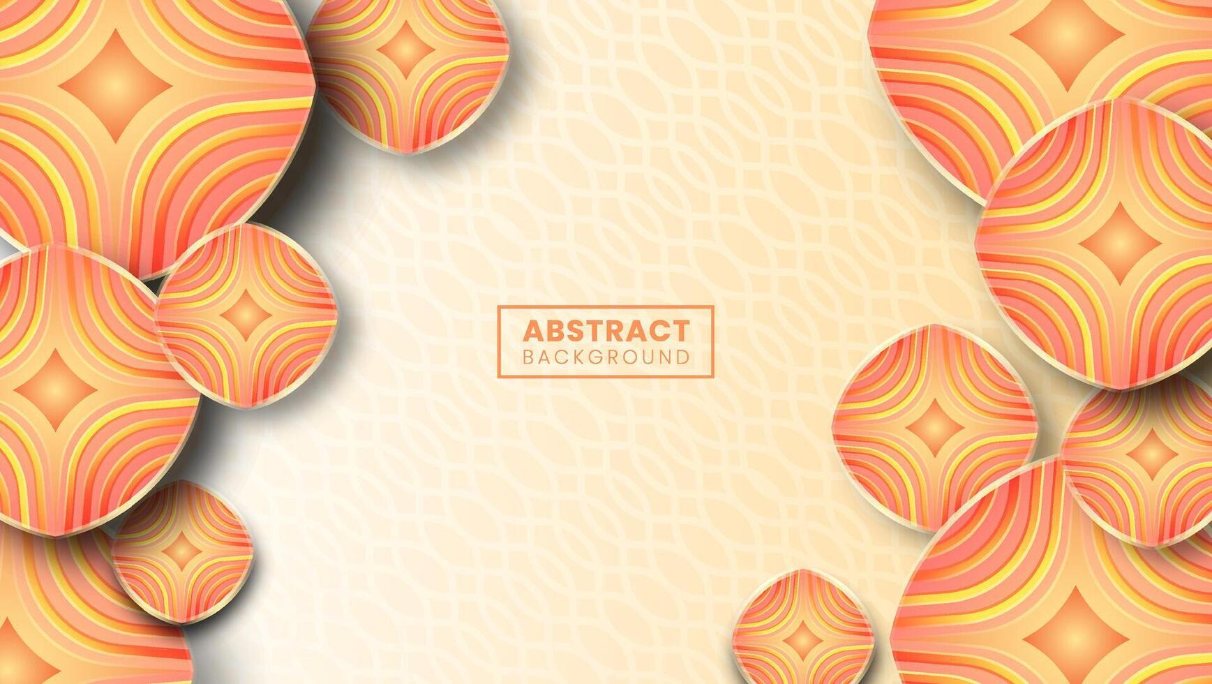 Abstract Background with 3D Circle Shapes premium vector