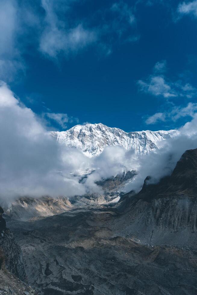 snow covered mountain peaks, Mountain in nepal, mount everest country, Annapurna Base Camp photo