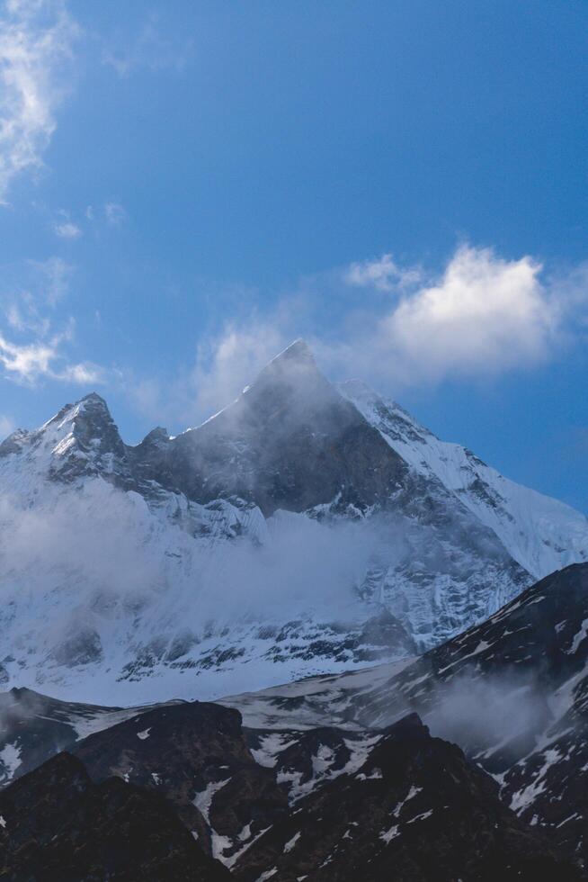 Mountain in Nepal, Annapurna Base Camp, Machapuchare Mountain, Annapurna Trekking, Travel in Nepal photo
