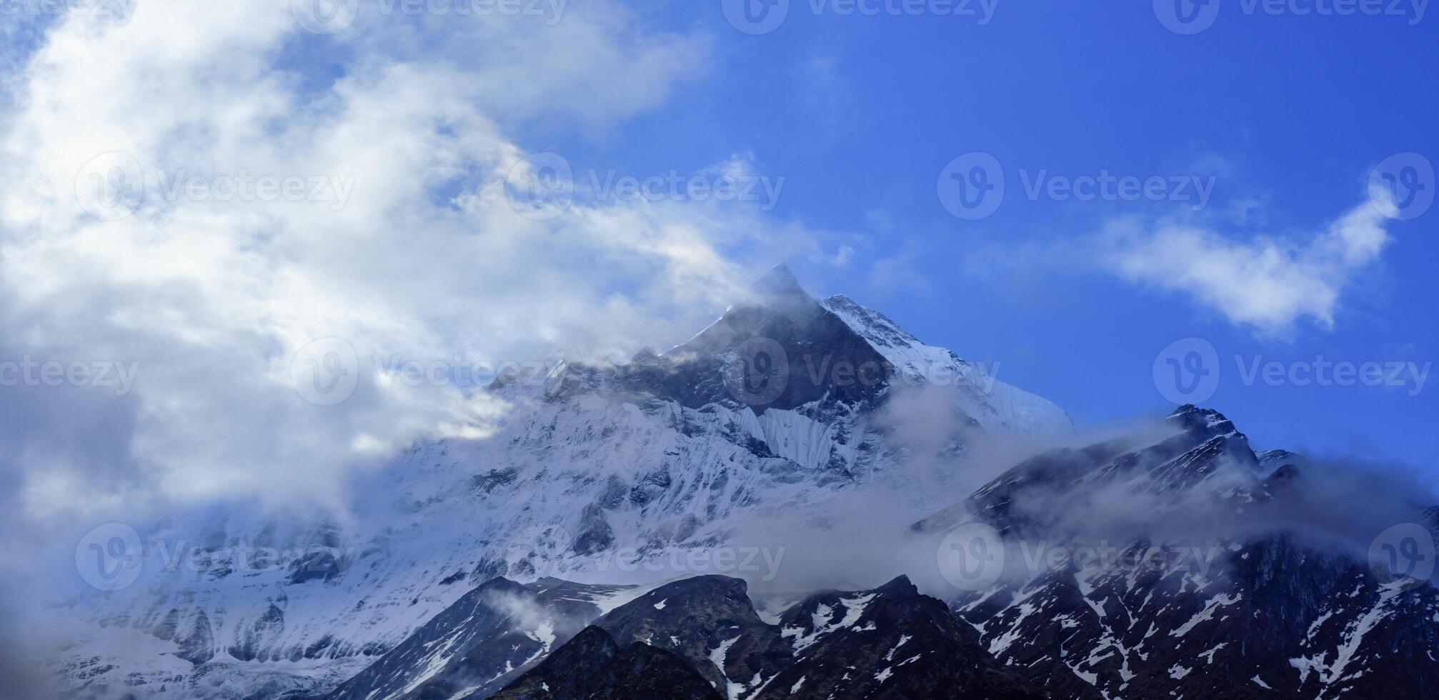 Machhapuchhare, Mt Fishtail in the Himalayas of Nepal, Machapuchare, the Sacred Mountain of Nepal photo