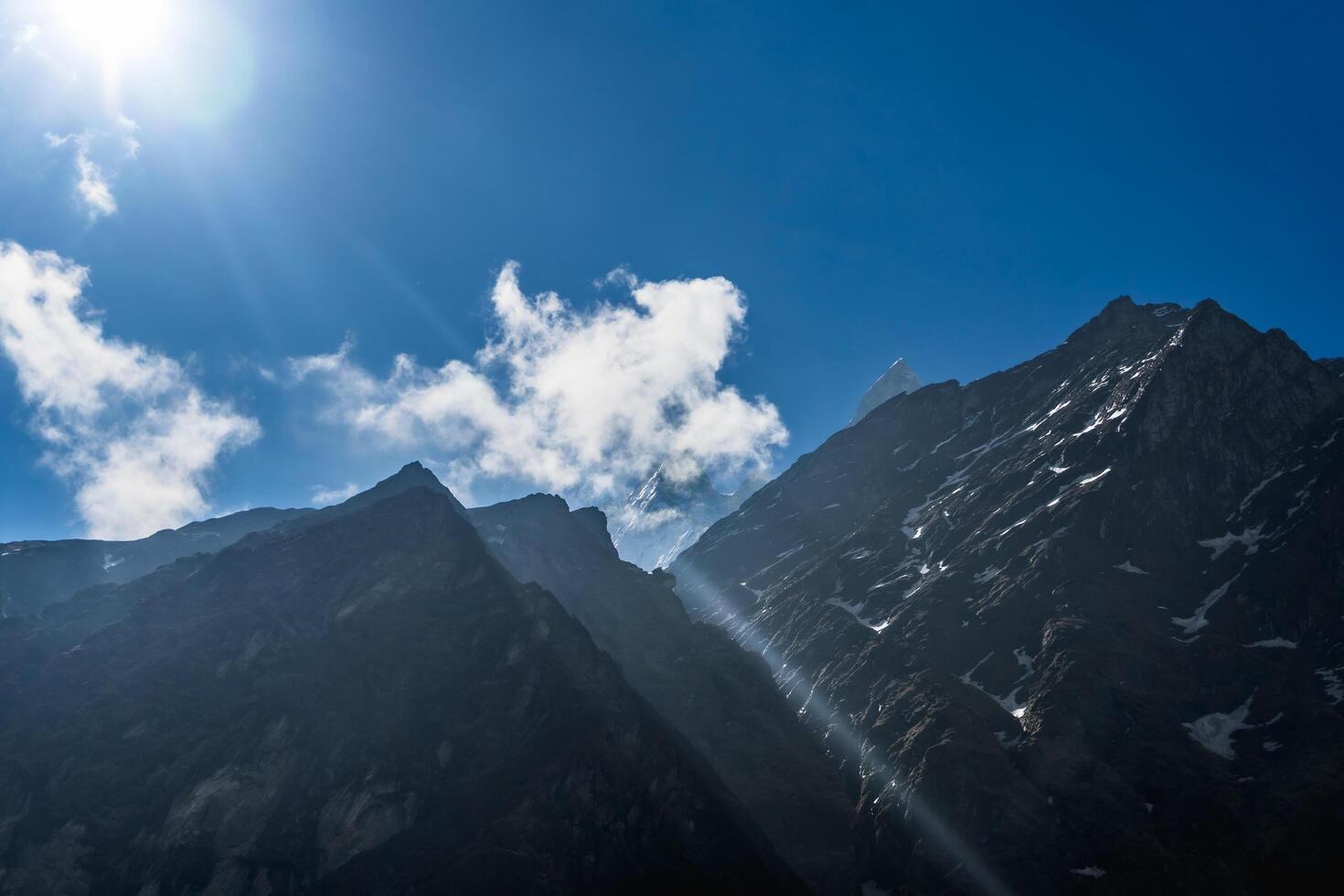 Hinuchuli Mountain A Majestic Peak in Nepal's Himalayas, The Beauty of Hinuchuli Mountain, Nepal photo