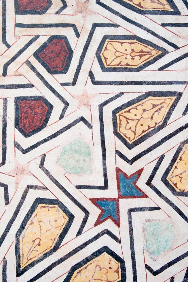 Mosaic with abstract geometric shapes photo