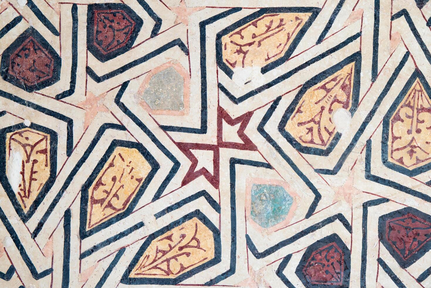 Mosaic with abstract geometric shapes photo