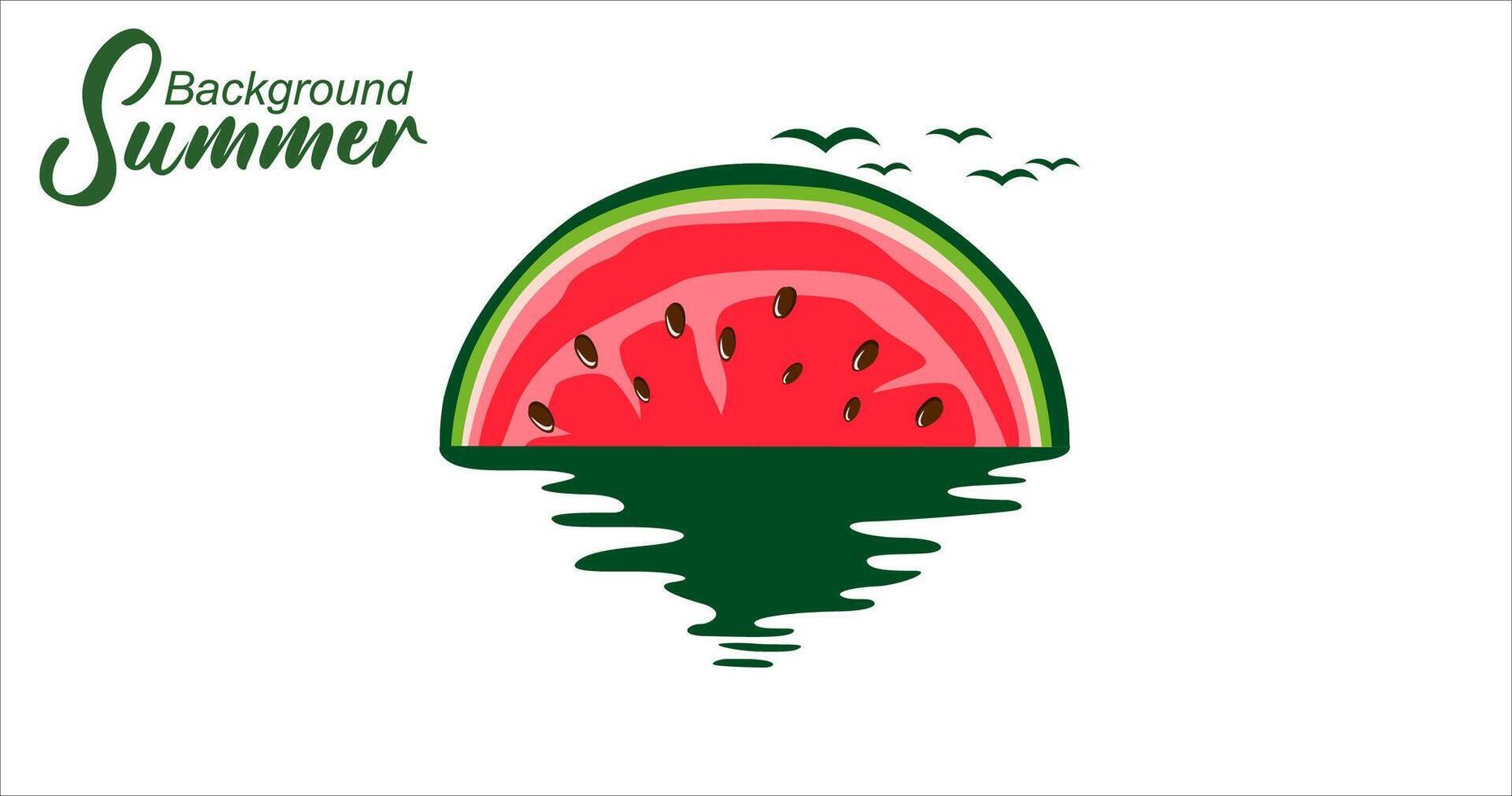 llustration graphic of watermelon background. Perfect to use for summer greeting card, poster or website. vector