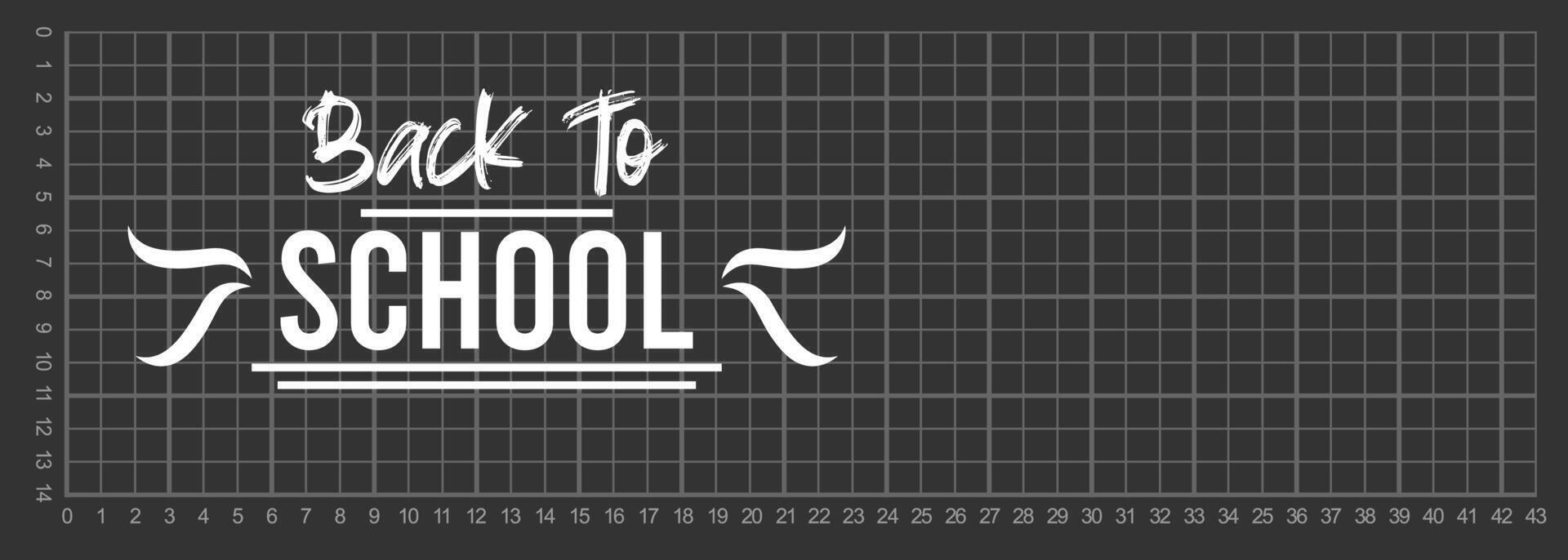 Back to school banner. Blackboard with handwritten text. vector