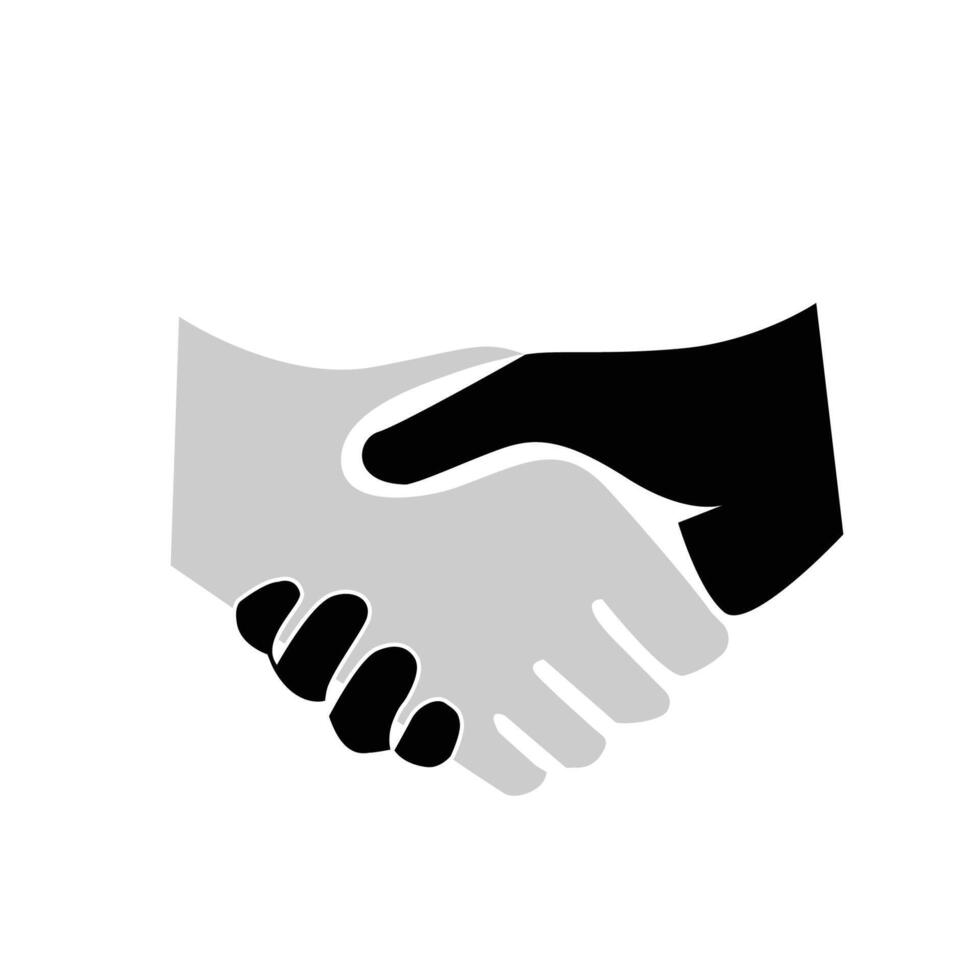 Handshake icon, Business partnership vector