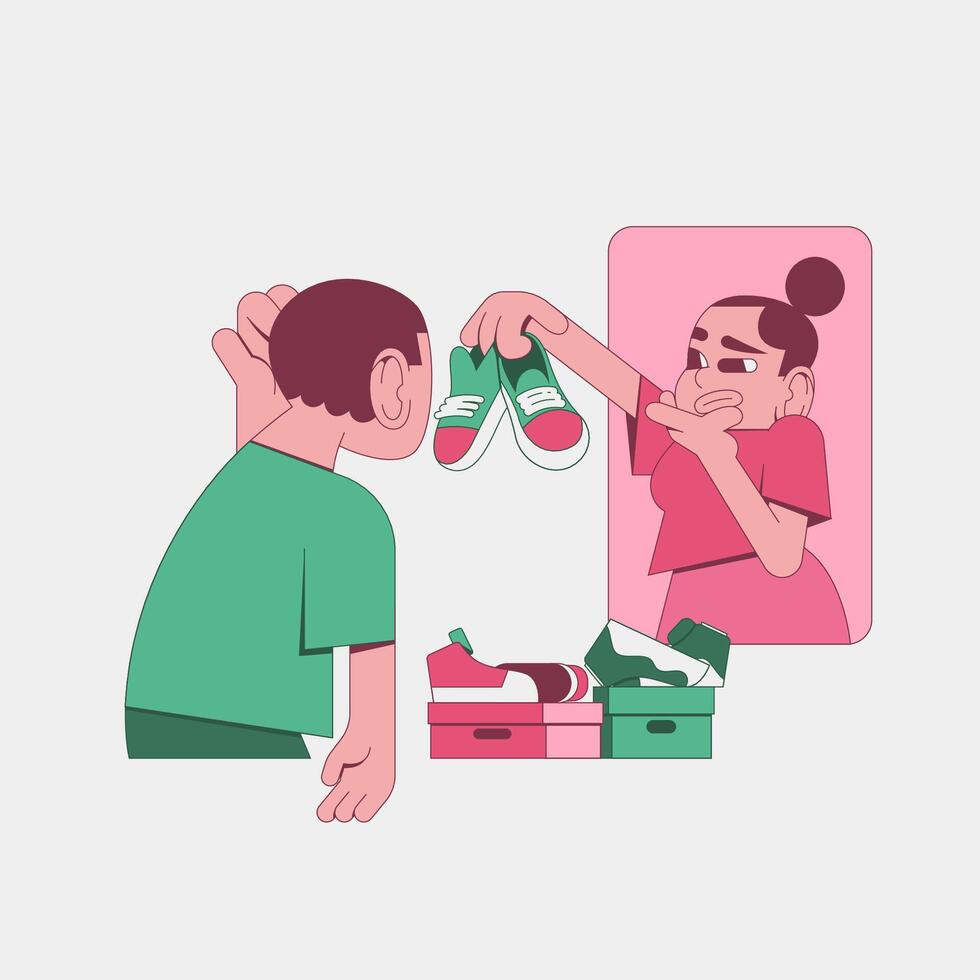 Long Distance Relationship vector