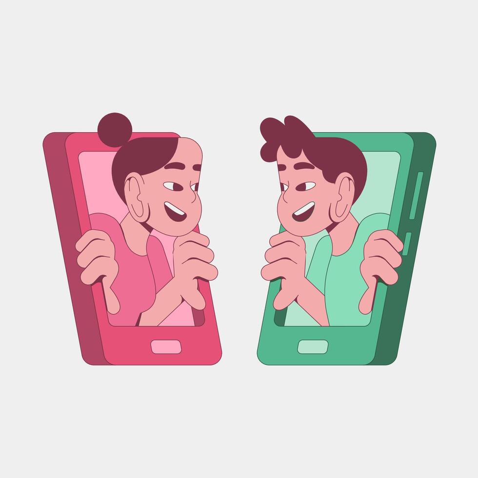Long Distance Relationship vector
