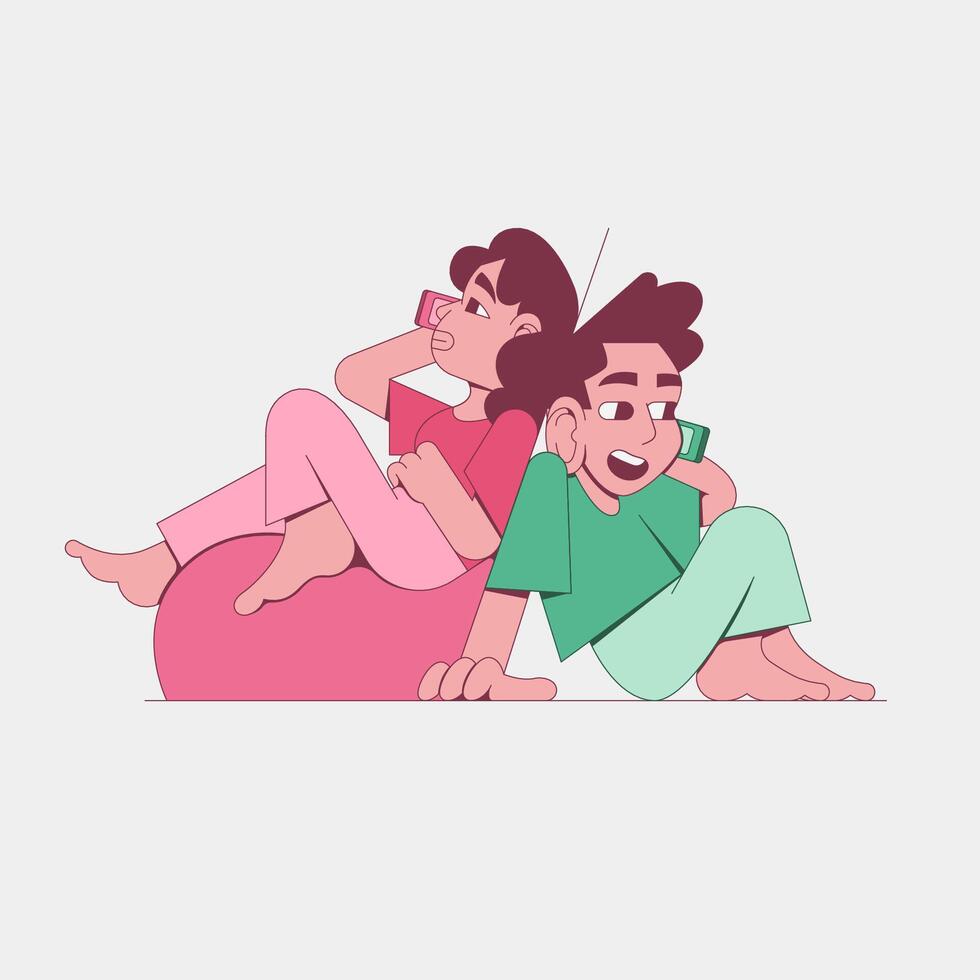 Long Distance Relationship vector