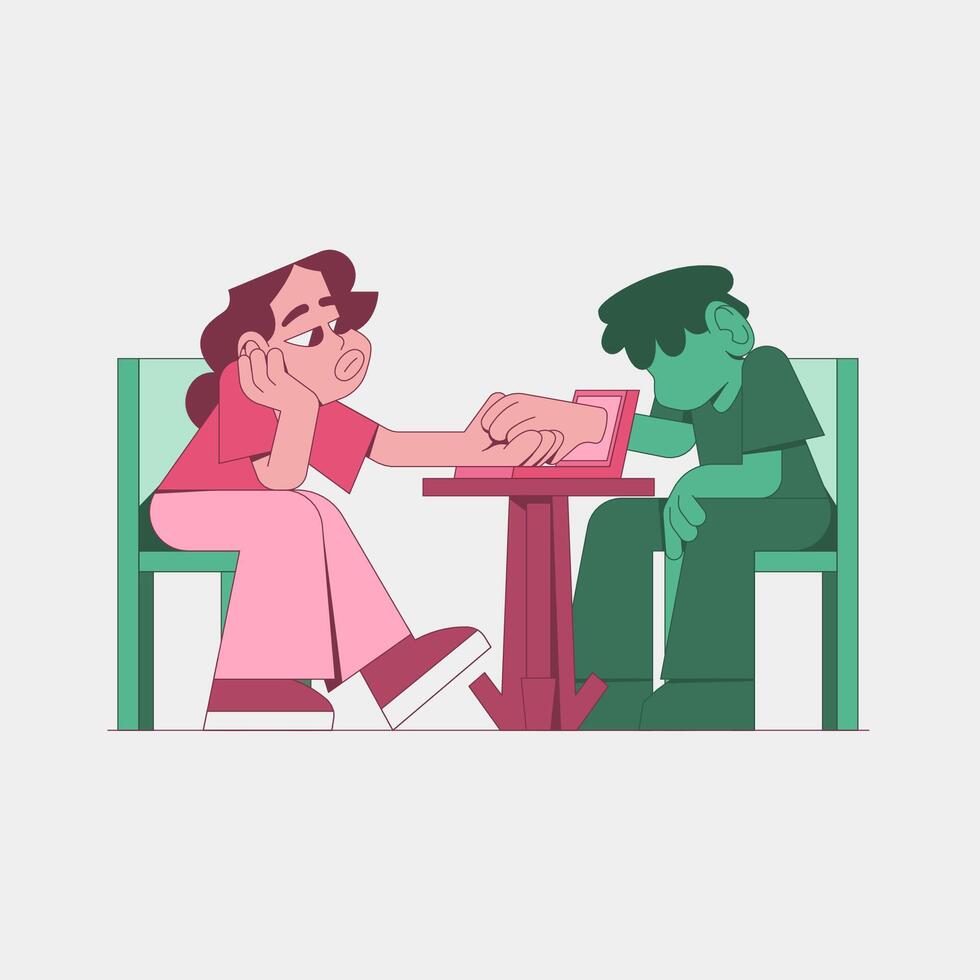 Long Distance Relationship vector