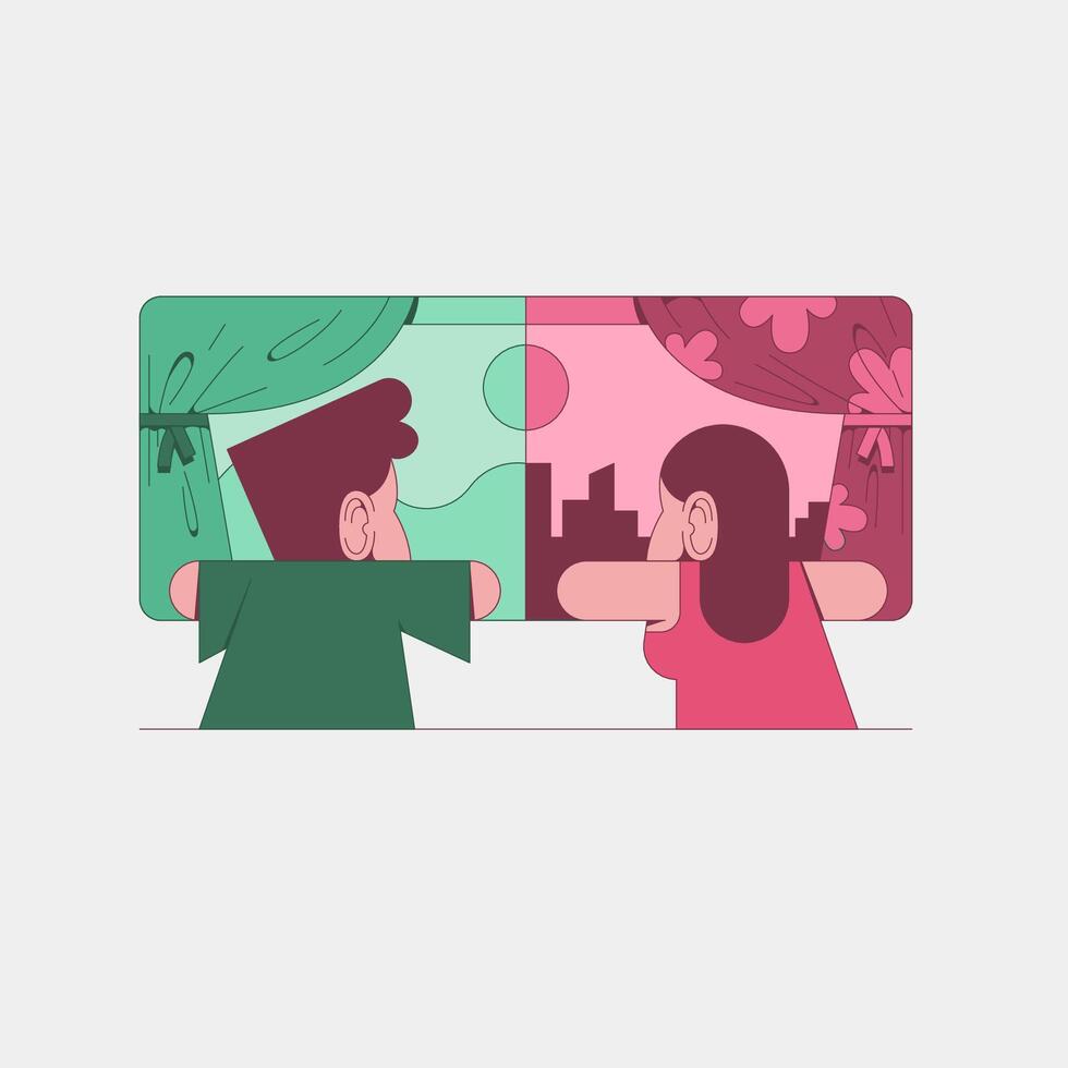 Long Distance Relationship vector