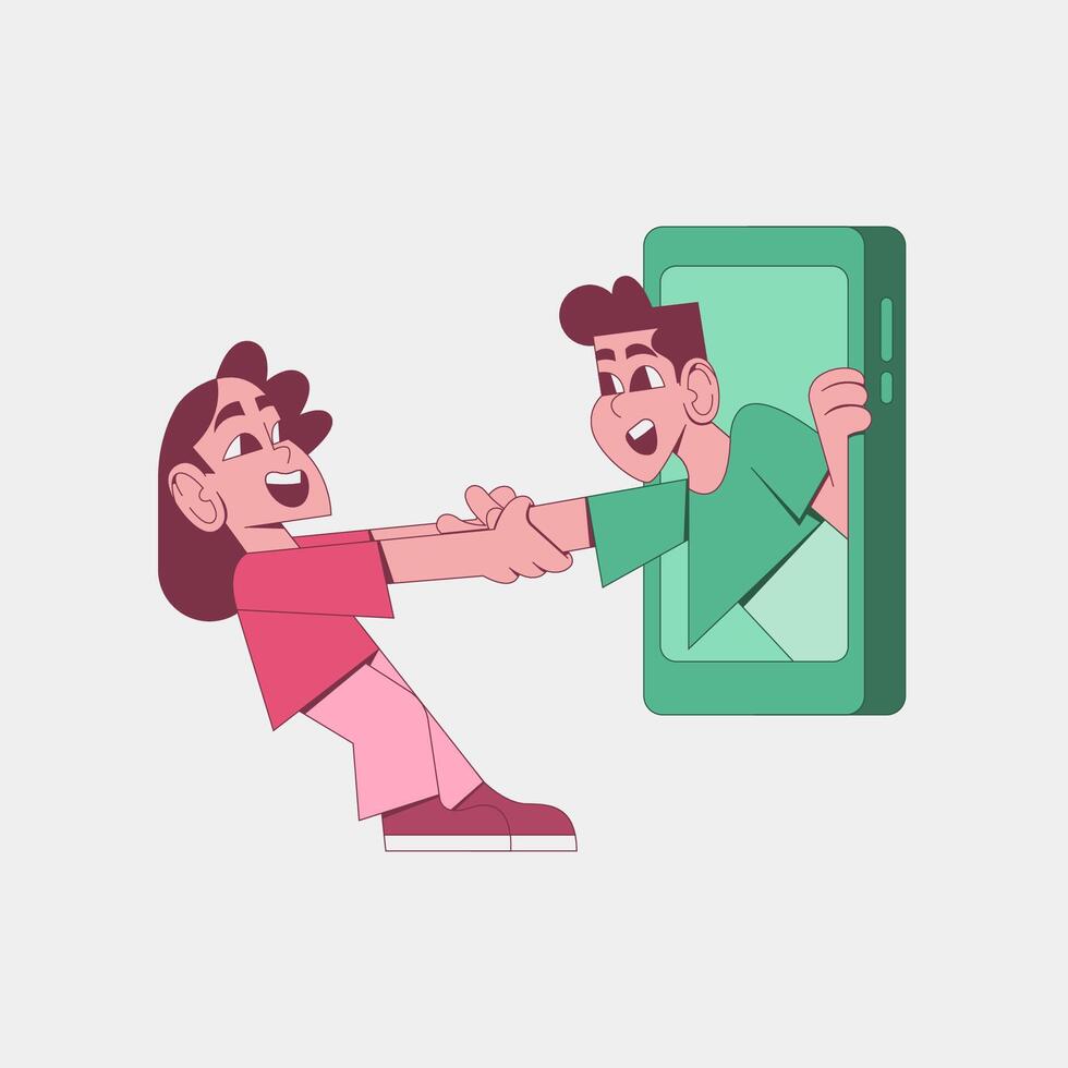 Long Distance Relationship vector