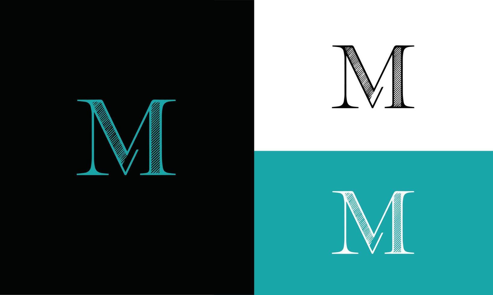 Initial letter M monogram logo. Pro vector