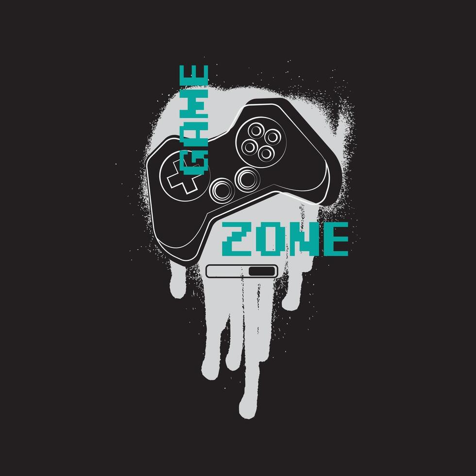 Game stylish t-shirt and apparel abstract design. print, typography, poster vector