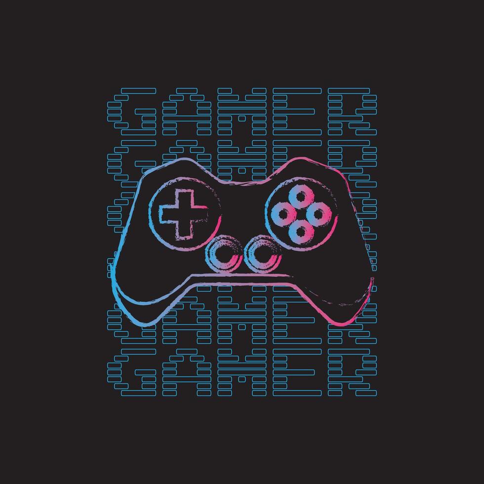 Game stylish t-shirt and apparel abstract design. print, typography, poster vector