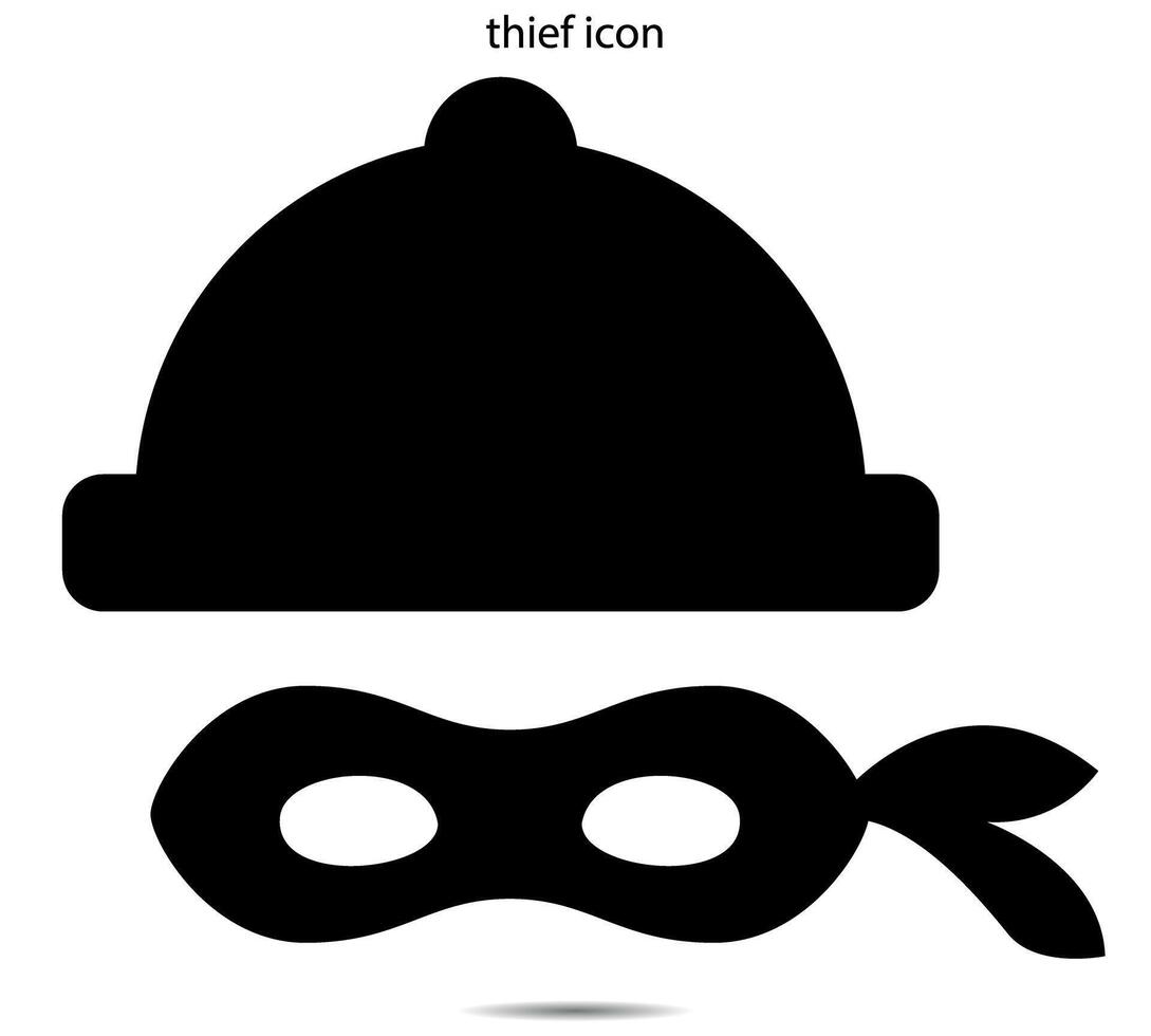thief icon, illustrator on background vector