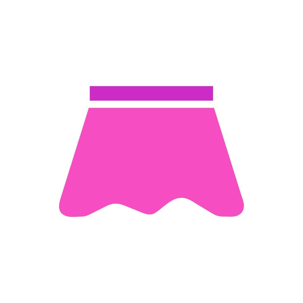 Beauty cloth icon solid color pink vector