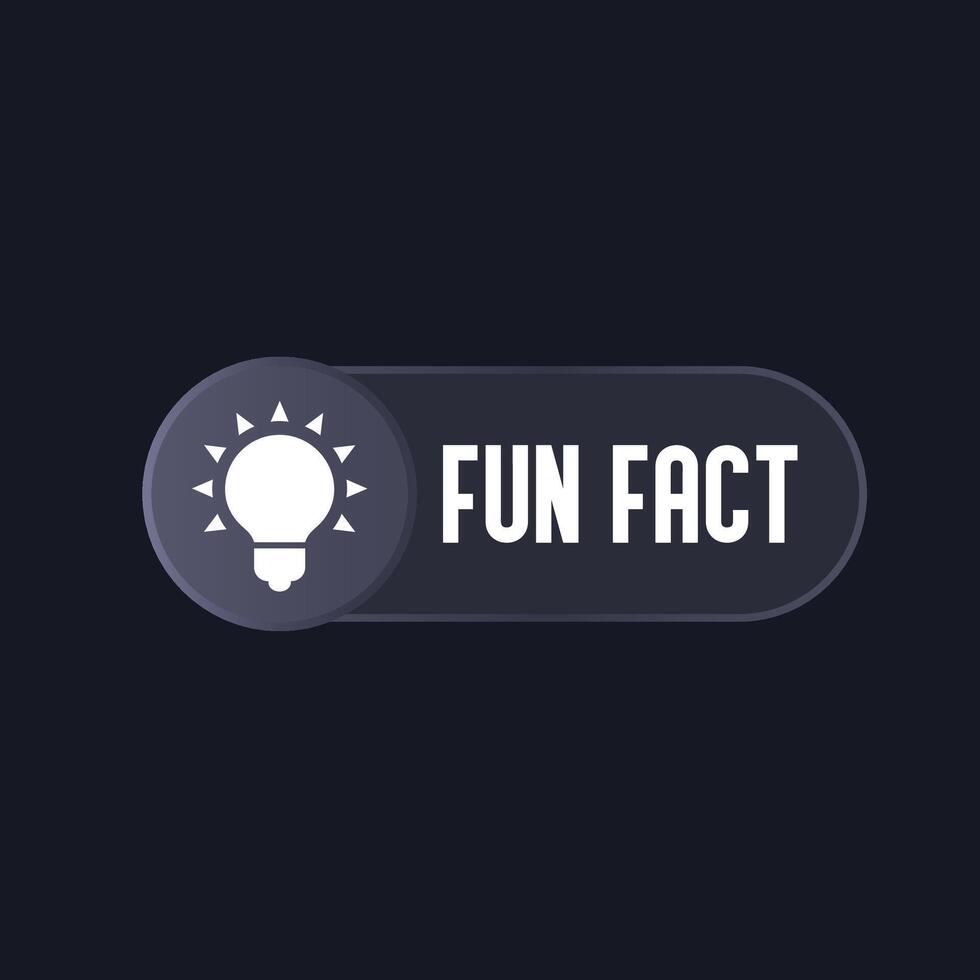 Fun fact icon, dark design vector
