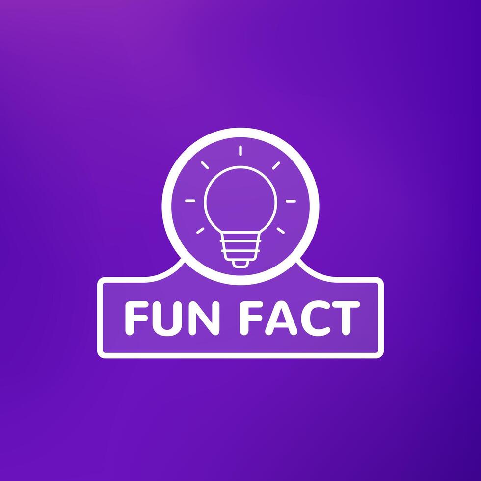 Fun fact design with light bulb line icon vector
