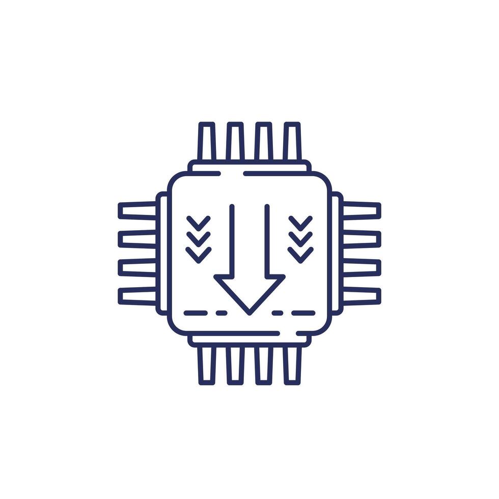 firmware update line icon with chipset 46886836 Vector Art at Vecteezy