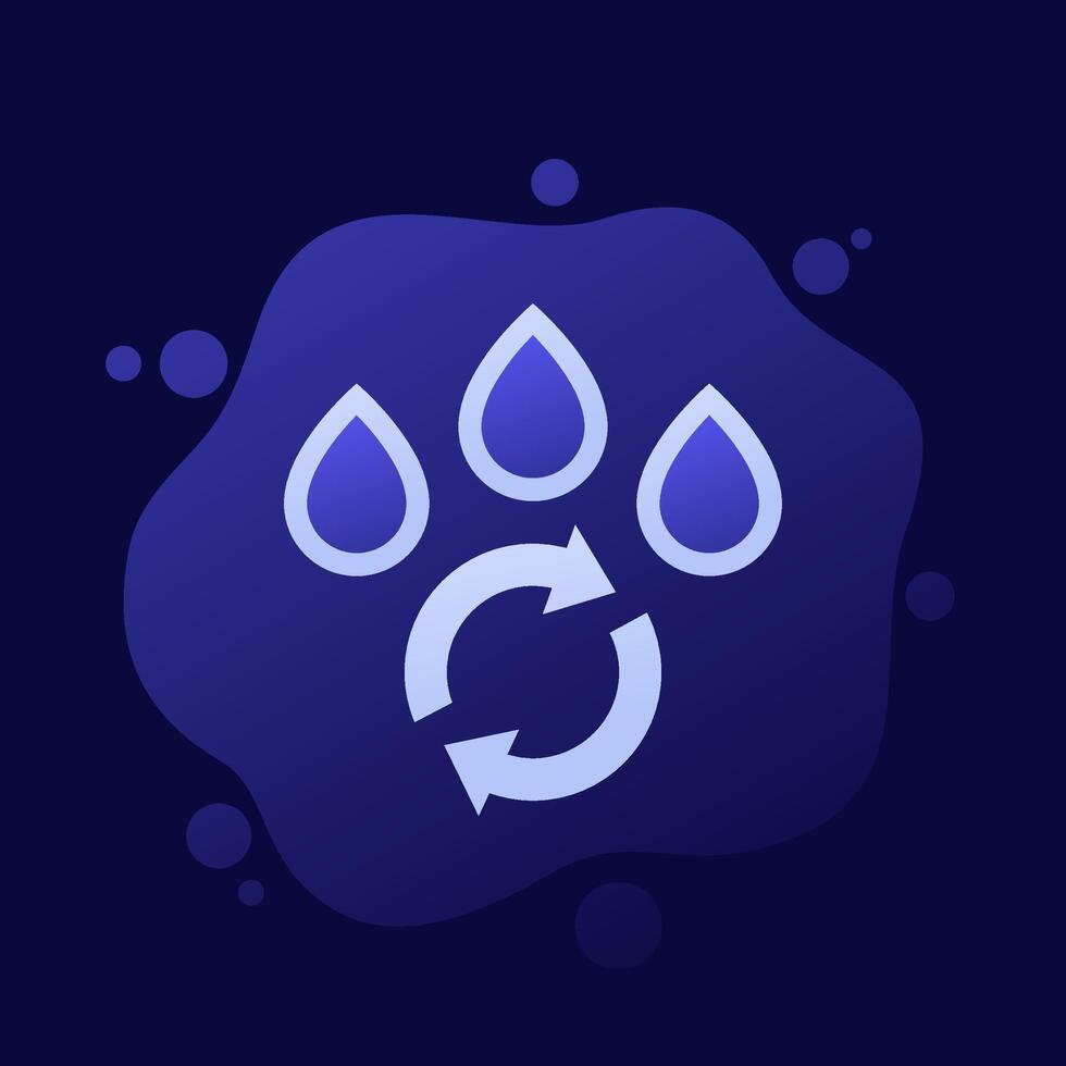 reuse water icon, design vector