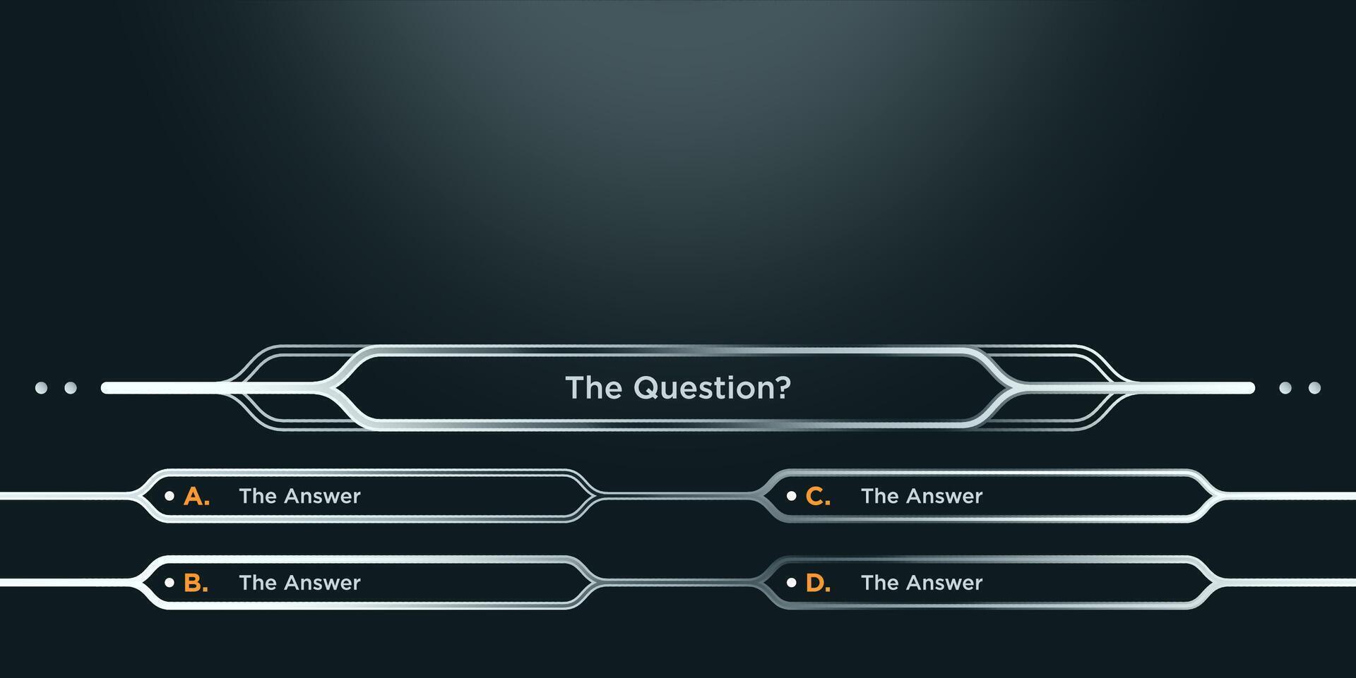 Intellectual game question background. Quiz template background template. This design suitable for education, answer or question. vector