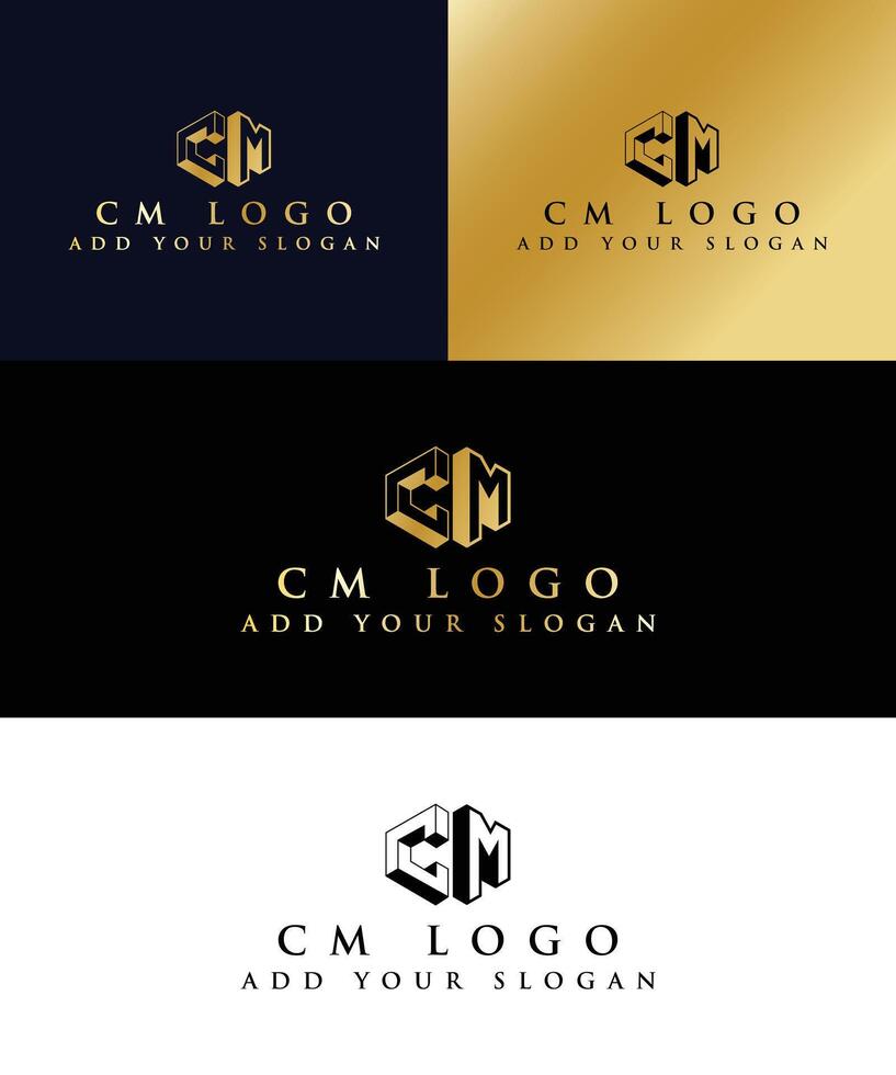 C M Architecture Logo vector