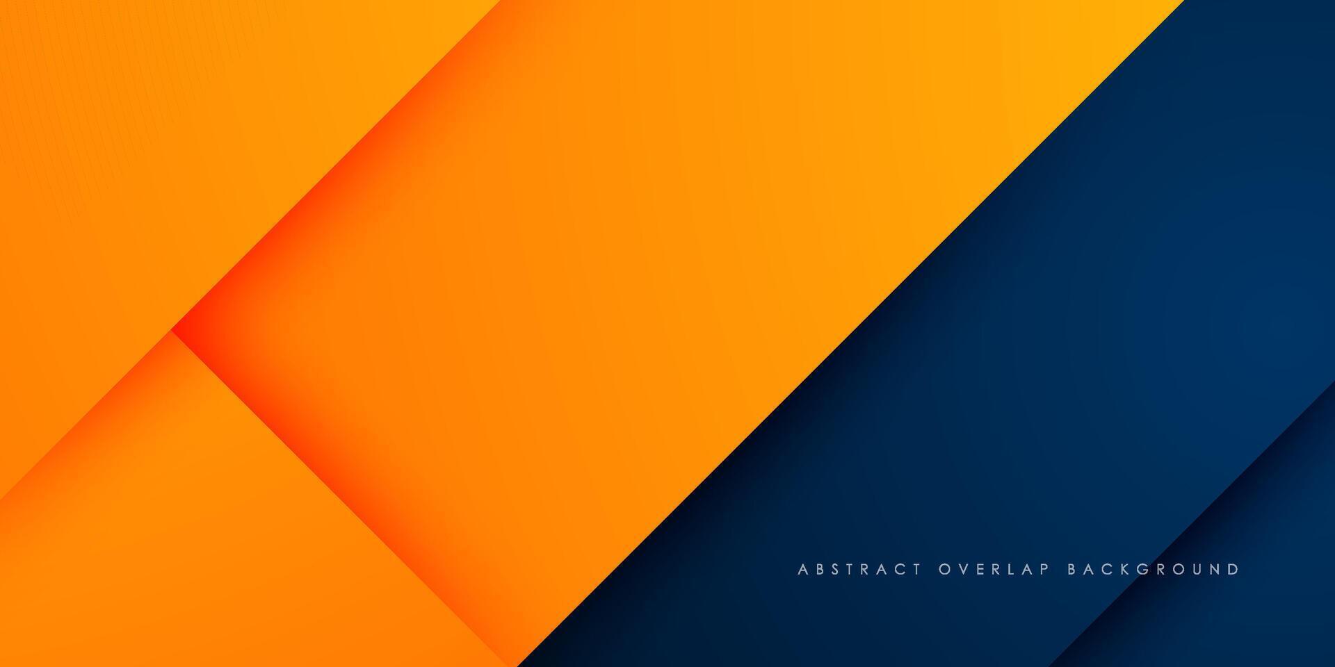 Abstract geometric dark blue and orange square theme overlap background for graphic design. Eps10 vector