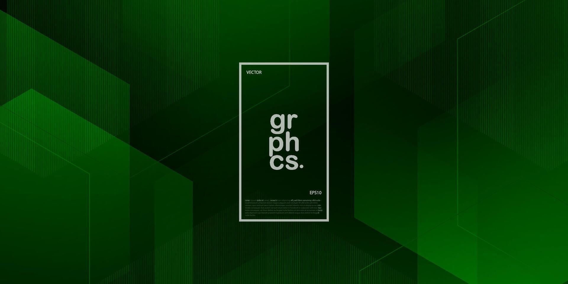 Dark green abstract 3D background with hexagon shapes. Hexagonal pattern illustration with simple looks. Smart design for your promotions. Eps10 vector