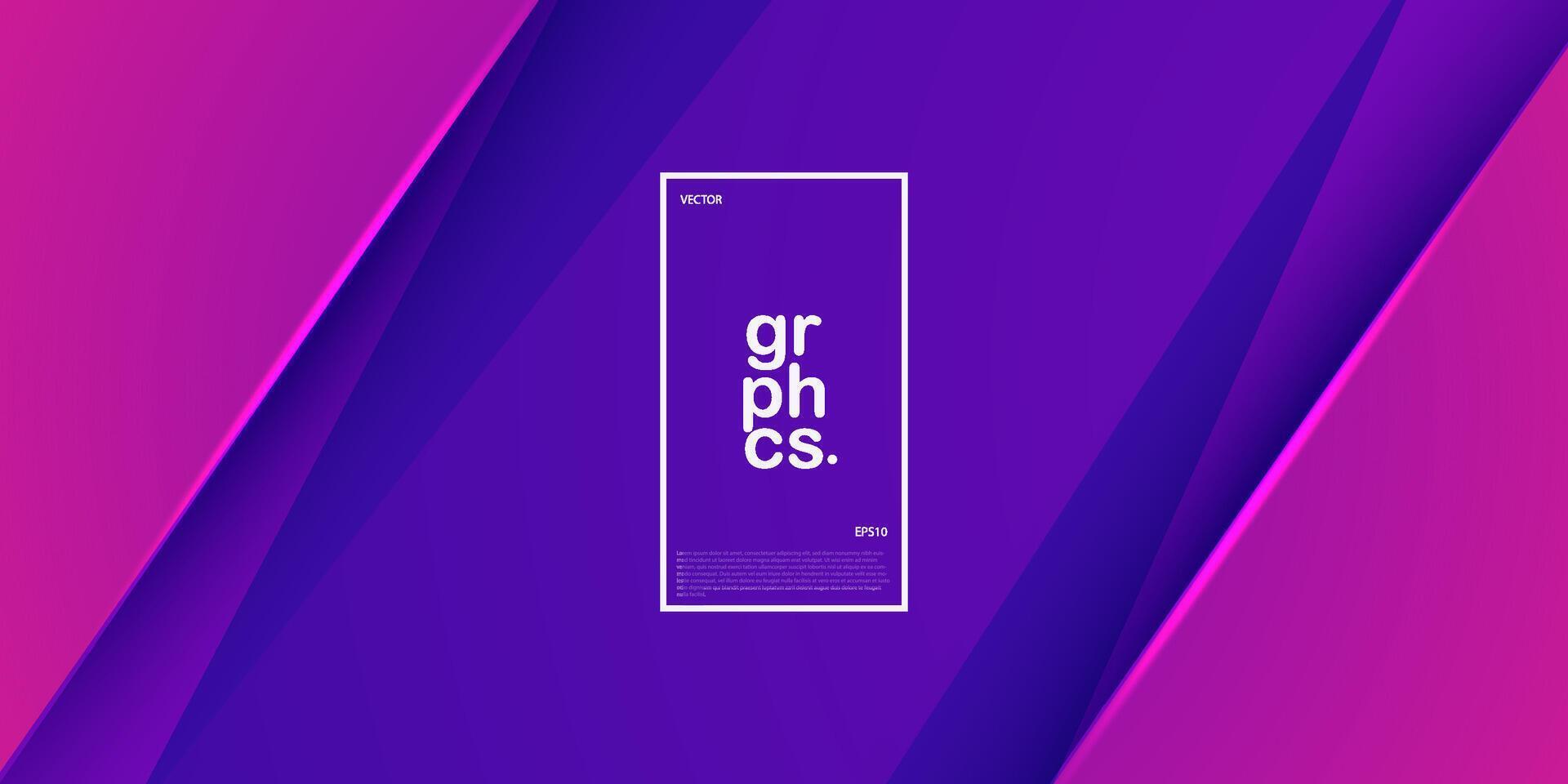 Colorful pink and purple gradient background with simple triangle and shadow elements. 3d abstract modern background. Eps10 vector