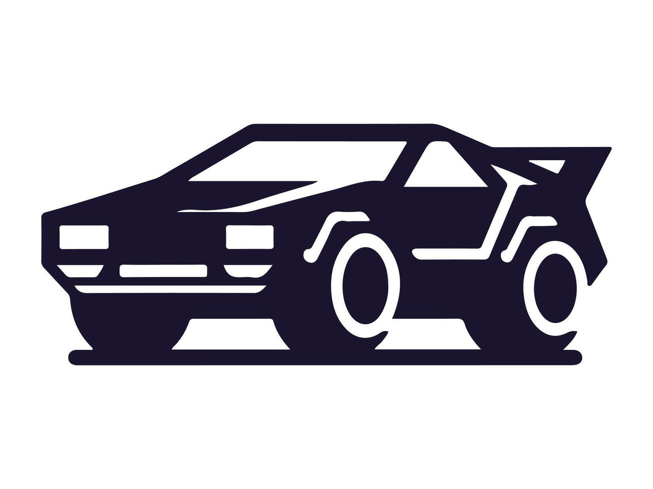 a black and white illustration of a car vector