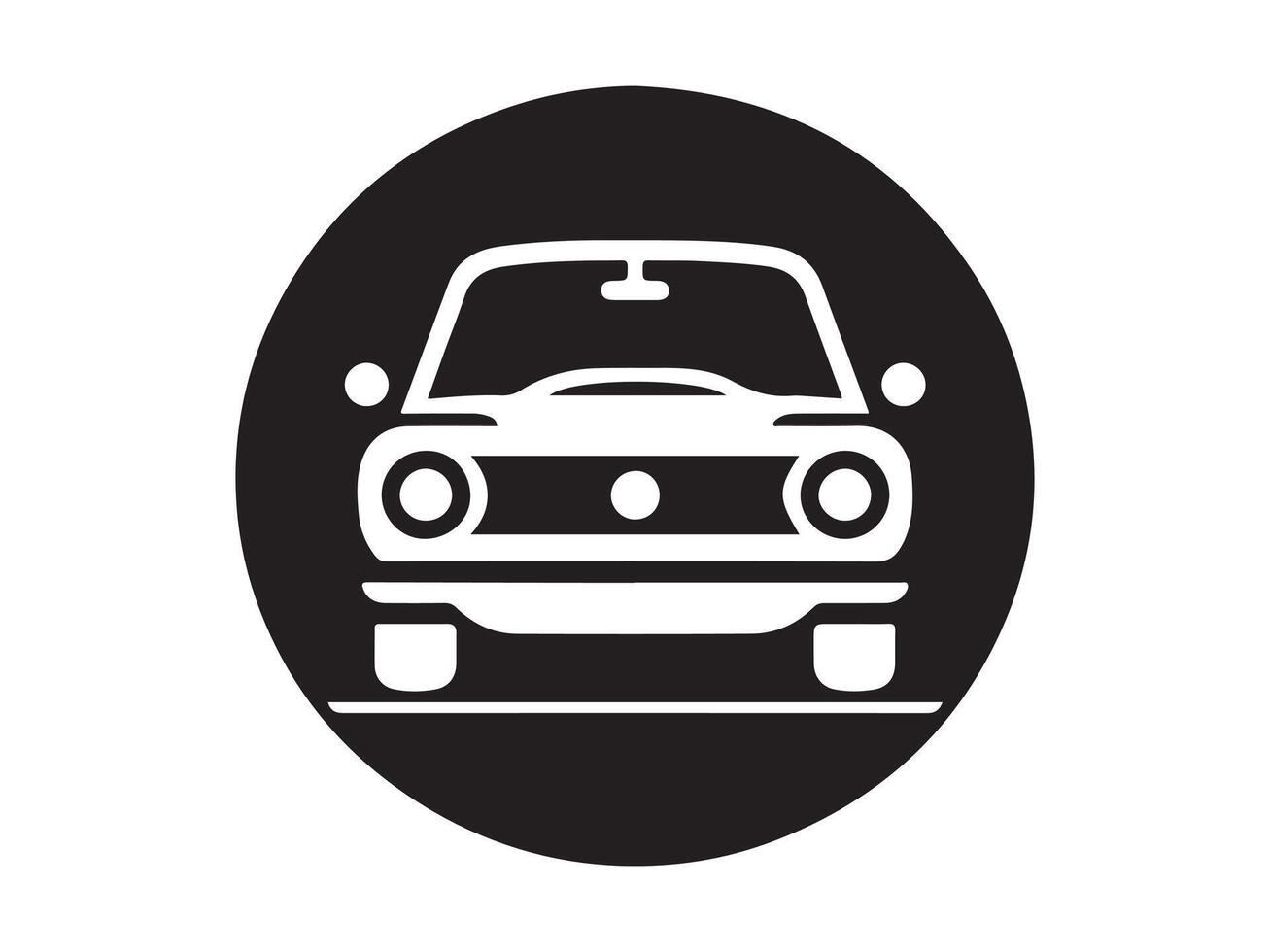 a black and white car icon on a white background vector