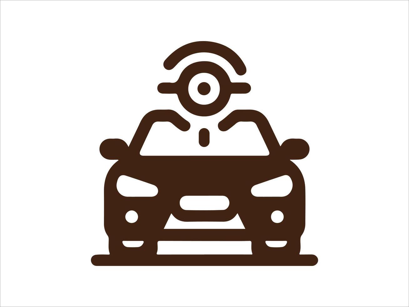 car with camera icon on white background vector