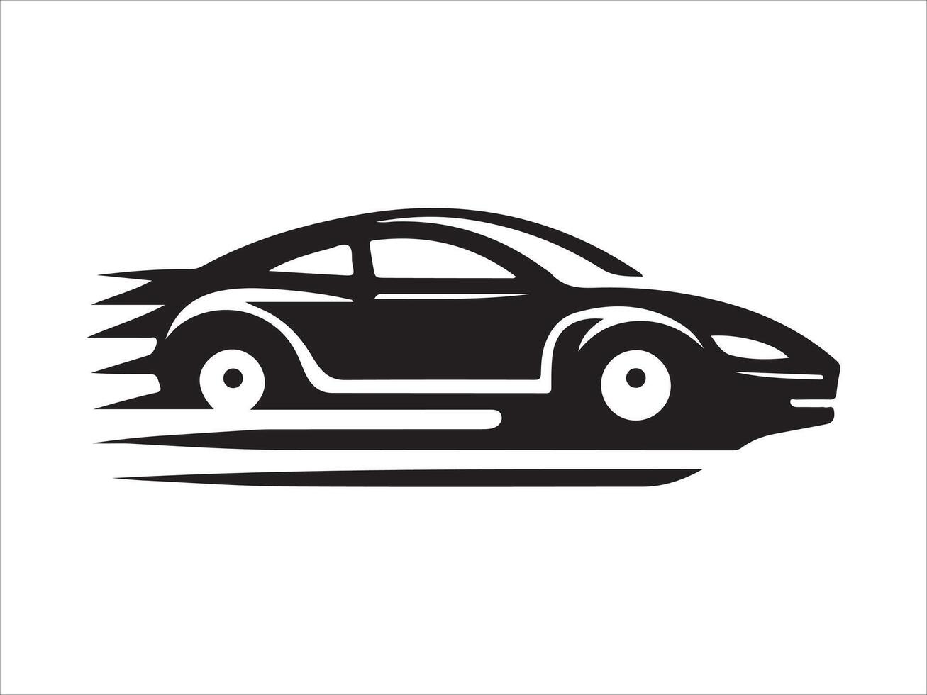 a black and white car icon on a white background vector