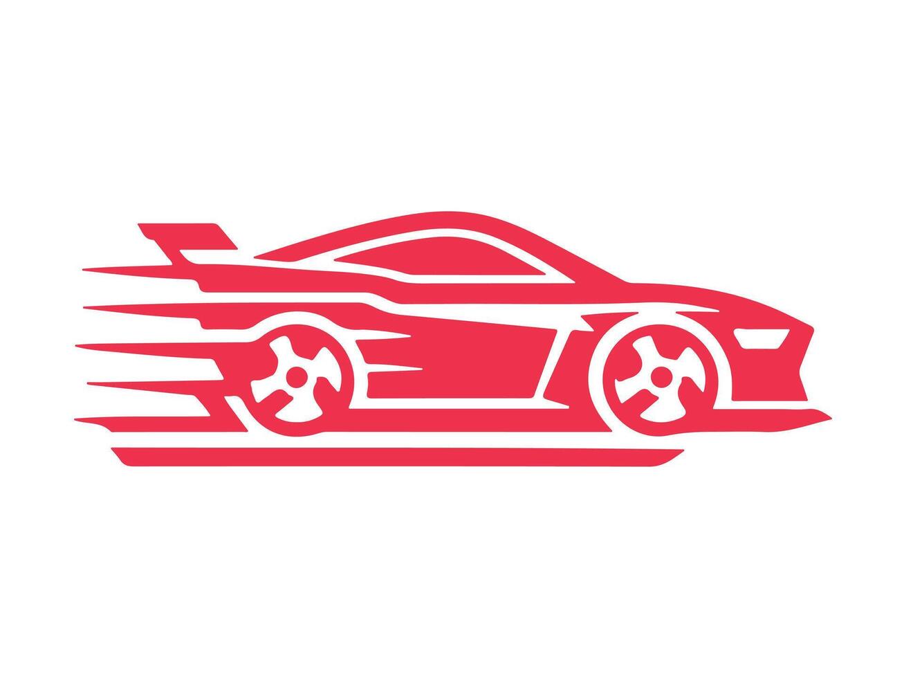 a red racing car icon on a white background vector