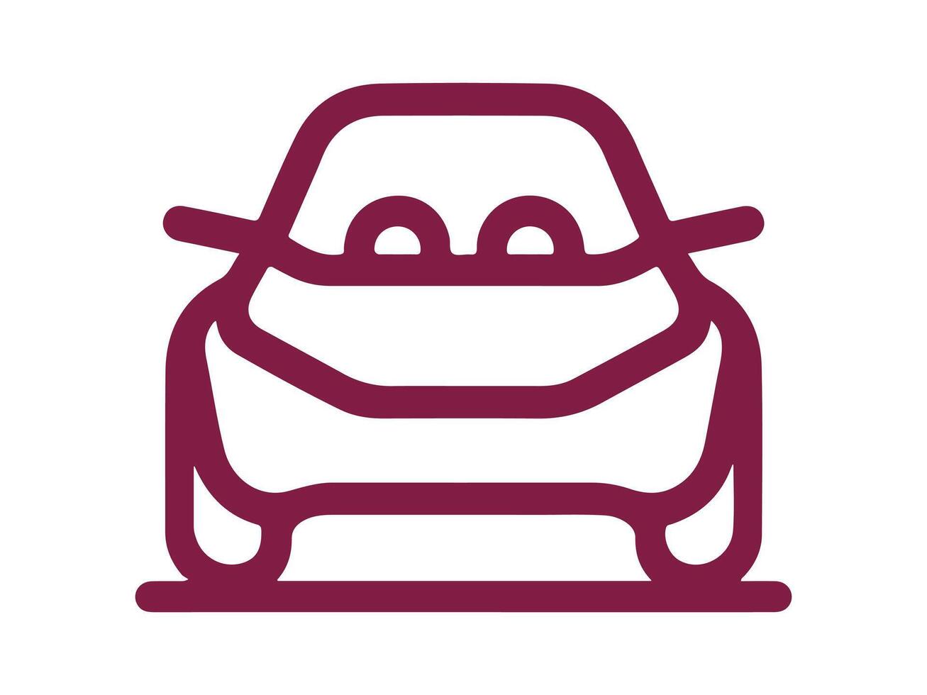 a car icon with a face on it vector