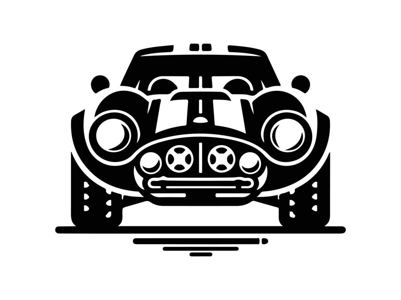 a black and white illustration of a car vector