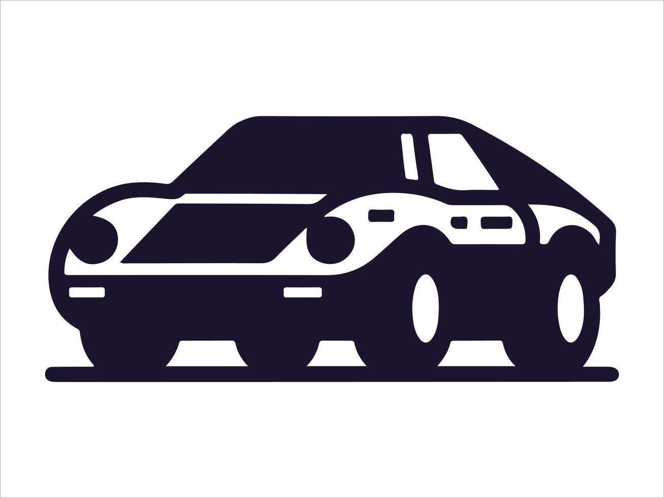 a black and white illustration of a car vector