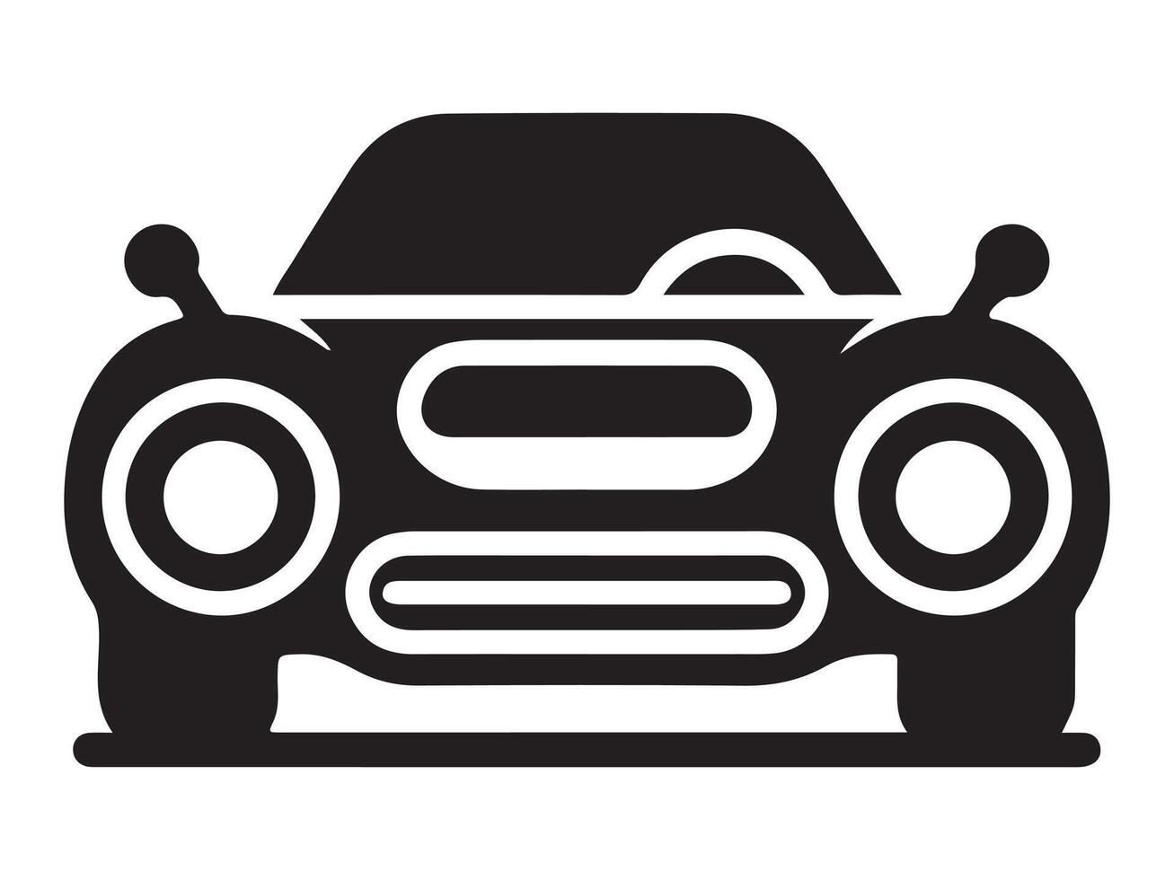 car silhouette icon symbol vector