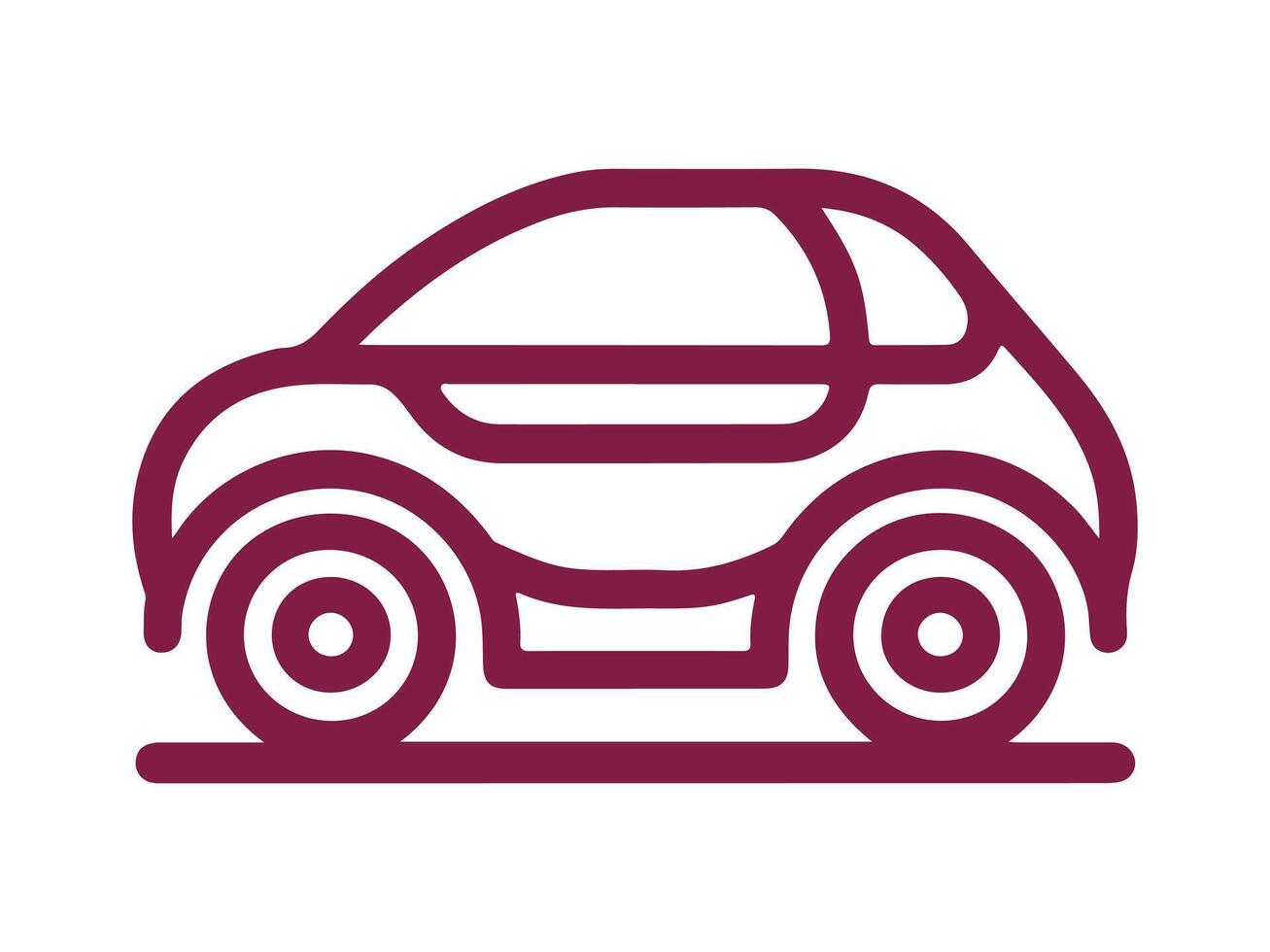 a small car icon on a white background vector