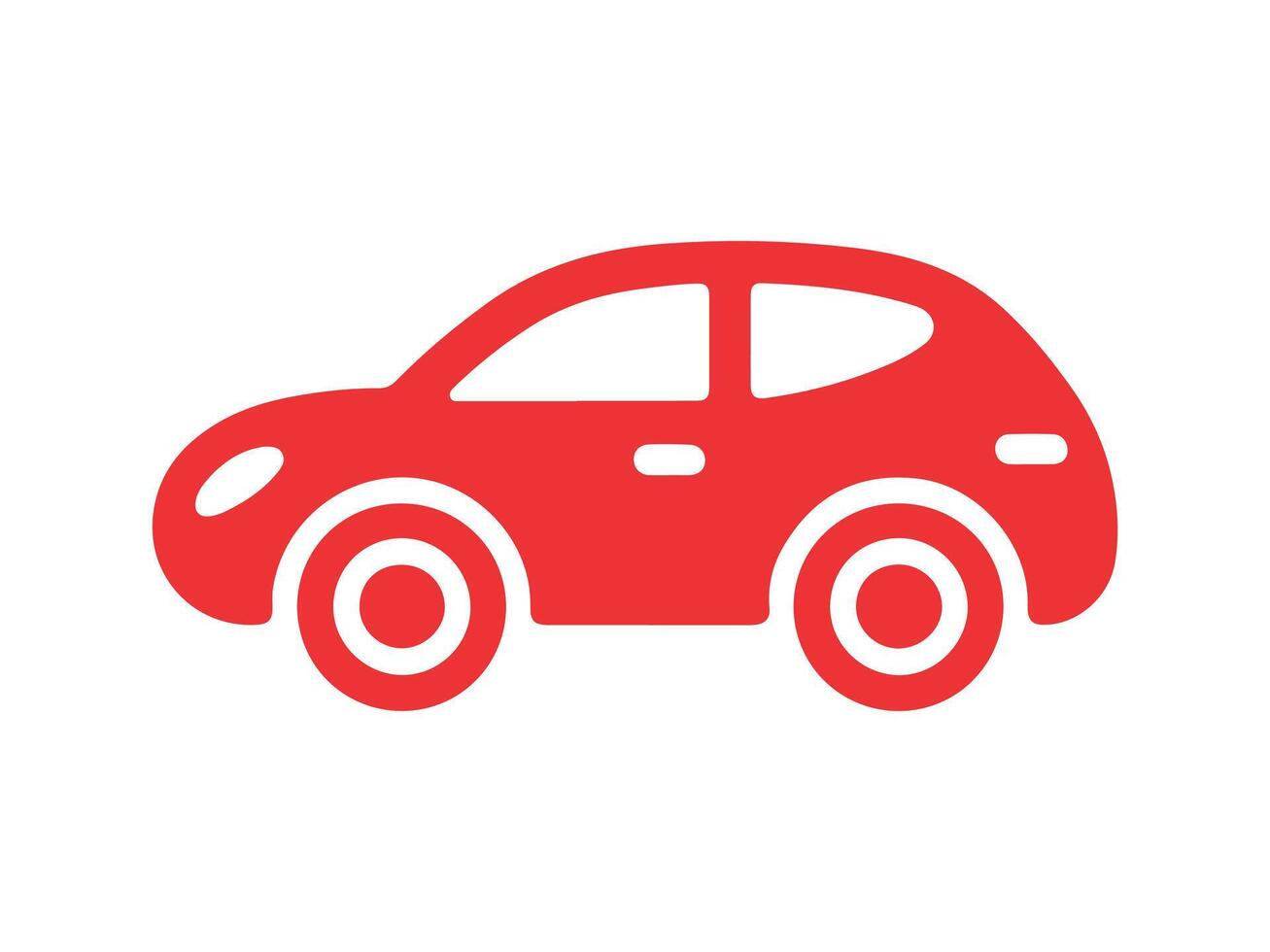 red toy car icon vector